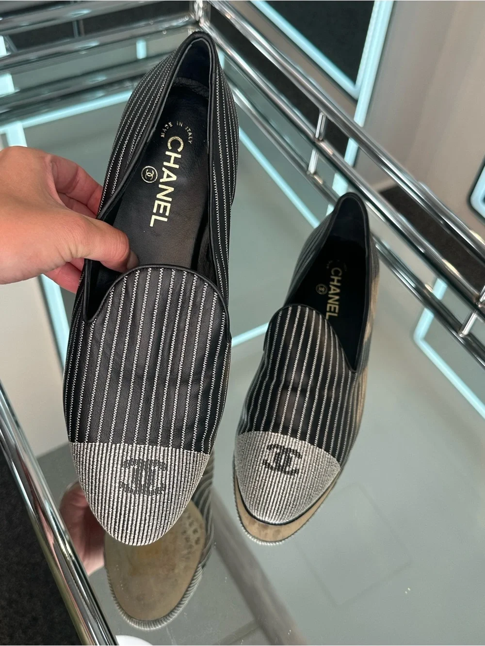 Chanel Pinstripe Loafer